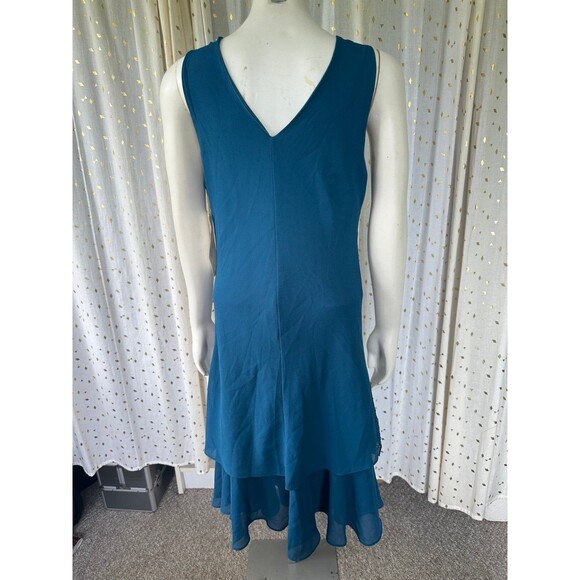 Top Choice Fashion NWT Intricate Floral Beading Sequin Cocktail Midi Dress L - Picture 4 of 8